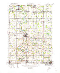 Portland Michigan Historical topographic map, 1:62500 scale, 15 X 15 Minute, Year 1945