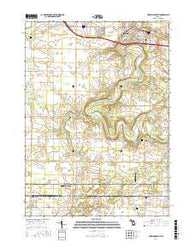 Portland South Michigan Current topographic map, 1:24000 scale, 7.5 X 7.5 Minute, Year 2017