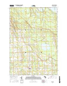 Posen Michigan Current topographic map, 1:24000 scale, 7.5 X 7.5 Minute, Year 2016