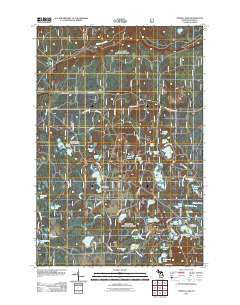 Powell Lake Michigan Historical topographic map, 1:24000 scale, 7.5 X 7.5 Minute, Year 2011