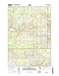 Prescott Michigan Current topographic map, 1:24000 scale, 7.5 X 7.5 Minute, Year 2016