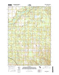 Prestle Creek Michigan Current topographic map, 1:24000 scale, 7.5 X 7.5 Minute, Year 2017