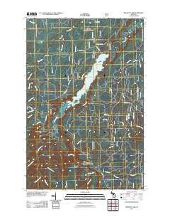 Prickett Lake Michigan Historical topographic map, 1:24000 scale, 7.5 X 7.5 Minute, Year 2011