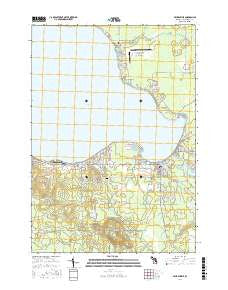 Prudenville Michigan Current topographic map, 1:24000 scale, 7.5 X 7.5 Minute, Year 2017