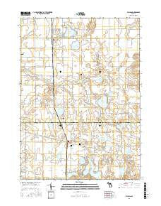 Pullman Michigan Current topographic map, 1:24000 scale, 7.5 X 7.5 Minute, Year 2017