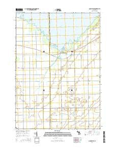 Quanicassee Michigan Historical topographic map, 1:24000 scale, 7.5 X 7.5 Minute, Year 2014