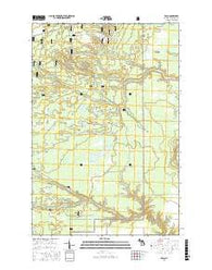 Raco Michigan Current topographic map, 1:24000 scale, 7.5 X 7.5 Minute, Year 2017