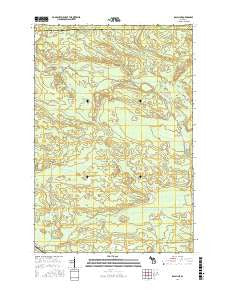 Ralph NE Michigan Current topographic map, 1:24000 scale, 7.5 X 7.5 Minute, Year 2017