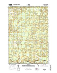 Ralph NW Michigan Current topographic map, 1:24000 scale, 7.5 X 7.5 Minute, Year 2017