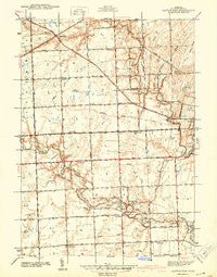 Rattle Run Michigan Historical topographic map, 1:24000 scale, 7.5 X 7.5 Minute, Year 1942