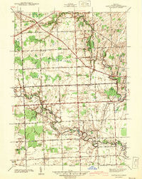Rattle Run Michigan Historical topographic map, 1:24000 scale, 7.5 X 7.5 Minute, Year 1942