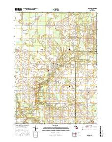Ravenna Michigan Current topographic map, 1:24000 scale, 7.5 X 7.5 Minute, Year 2017