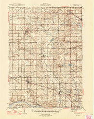 Ravenna Michigan Historical topographic map, 1:62500 scale, 15 X 15 Minute, Year 1945