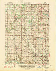 Ravenna Michigan Historical topographic map, 1:62500 scale, 15 X 15 Minute, Year 1945