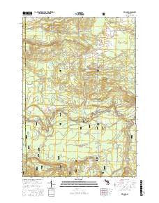 Red Oak Michigan Current topographic map, 1:24000 scale, 7.5 X 7.5 Minute, Year 2017