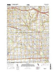 Redford Michigan Current topographic map, 1:24000 scale, 7.5 X 7.5 Minute, Year 2017