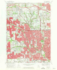 Redford Michigan Historical topographic map, 1:24000 scale, 7.5 X 7.5 Minute, Year 1968