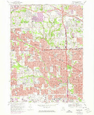Redford Michigan Historical topographic map, 1:24000 scale, 7.5 X 7.5 Minute, Year 1968