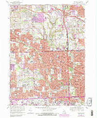 Redford Michigan Historical topographic map, 1:24000 scale, 7.5 X 7.5 Minute, Year 1968