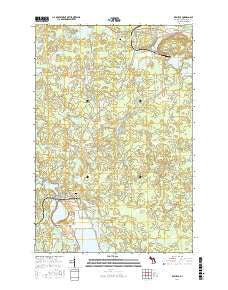 Republic Michigan Current topographic map, 1:24000 scale, 7.5 X 7.5 Minute, Year 2017
