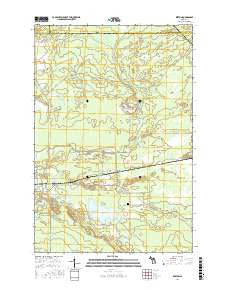 Rexton Michigan Current topographic map, 1:24000 scale, 7.5 X 7.5 Minute, Year 2017