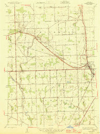 Richmond Michigan Historical topographic map, 1:24000 scale, 7.5 X 7.5 Minute, Year 1945