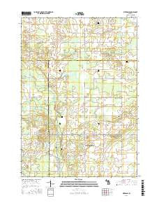 Riverdale Michigan Current topographic map, 1:24000 scale, 7.5 X 7.5 Minute, Year 2016
