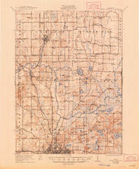 Rives Junction Michigan Historical topographic map, 1:62500 scale, 15 X 15 Minute, Year 1921