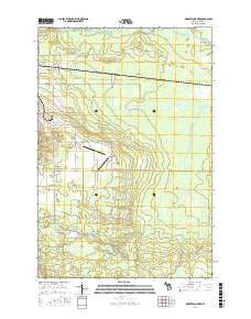 Roberts Corner Michigan Current topographic map, 1:24000 scale, 7.5 X 7.5 Minute, Year 2017