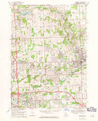 Rochester Michigan Historical topographic map, 1:24000 scale, 7.5 X 7.5 Minute, Year 1968