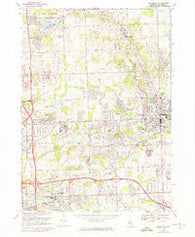 Rochester Michigan Historical topographic map, 1:24000 scale, 7.5 X 7.5 Minute, Year 1968