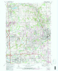 Rochester Michigan Historical topographic map, 1:24000 scale, 7.5 X 7.5 Minute, Year 1968