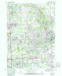 Rochester Michigan Historical topographic map, 1:24000 scale, 7.5 X 7.5 Minute, Year 1968