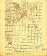 Rochester Michigan Historical topographic map, 1:62500 scale, 15 X 15 Minute, Year 1908