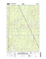 Rock Michigan Current topographic map, 1:24000 scale, 7.5 X 7.5 Minute, Year 2017