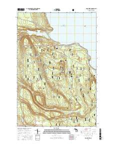 Rock River Michigan Current topographic map, 1:24000 scale, 7.5 X 7.5 Minute, Year 2017