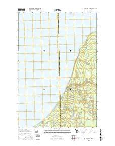 Rockhouse Point Michigan Current topographic map, 1:24000 scale, 7.5 X 7.5 Minute, Year 2017