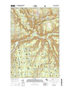 Rockland Michigan Historical topographic map, 1:24000 scale, 7.5 X 7.5 Minute, Year 2014