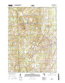 Romeo Michigan Current topographic map, 1:24000 scale, 7.5 X 7.5 Minute, Year 2017