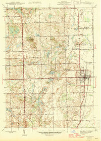 Romeo Michigan Historical topographic map, 1:24000 scale, 7.5 X 7.5 Minute, Year 1945