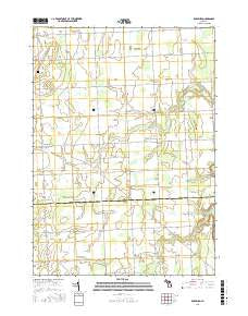 Roseburg Michigan Current topographic map, 1:24000 scale, 7.5 X 7.5 Minute, Year 2016