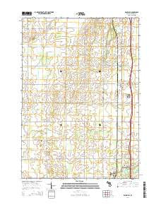 Rosebush Michigan Historical topographic map, 1:24000 scale, 7.5 X 7.5 Minute, Year 2014