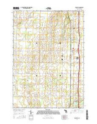 Rosebush Michigan Current topographic map, 1:24000 scale, 7.5 X 7.5 Minute, Year 2016