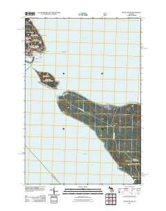 Round Island Michigan Historical topographic map, 1:24000 scale, 7.5 X 7.5 Minute, Year 2011