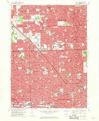 Royal Oak Michigan Historical topographic map, 1:24000 scale, 7.5 X 7.5 Minute, Year 1968