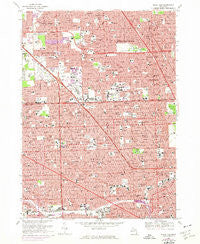 Royal Oak Michigan Historical topographic map, 1:24000 scale, 7.5 X 7.5 Minute, Year 1968