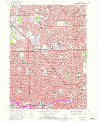 Royal Oak Michigan Historical topographic map, 1:24000 scale, 7.5 X 7.5 Minute, Year 1968