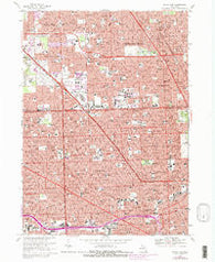 Royal Oak Michigan Historical topographic map, 1:24000 scale, 7.5 X 7.5 Minute, Year 1968