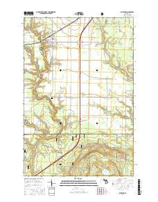Rudyard Michigan Current topographic map, 1:24000 scale, 7.5 X 7.5 Minute, Year 2017