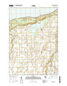 Rush Lake Michigan Current topographic map, 1:24000 scale, 7.5 X 7.5 Minute, Year 2017
